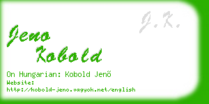 jeno kobold business card